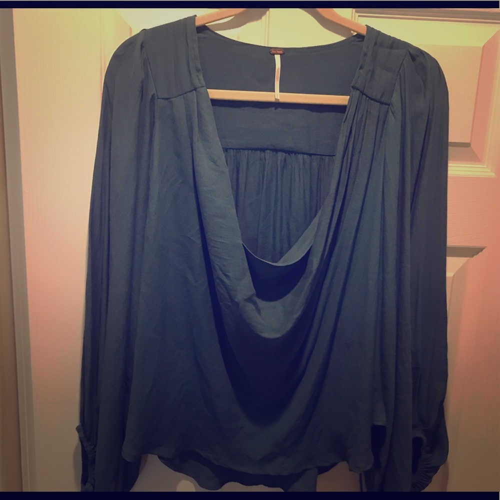 Free People flare sleeve blouse size small